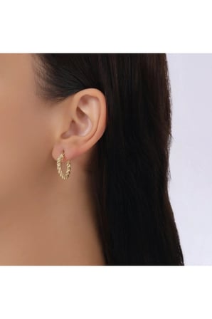 Altın Burgu Halka Küpe - 14K