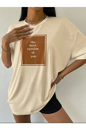 The Version Baskılı Oversize Unisex T-shirt