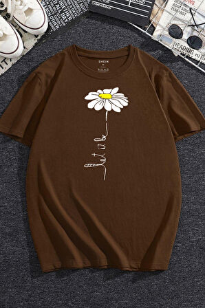 Unisex Papatya Baskılı Tshirt GARALİO