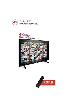 Altus AL50 UHD 9823 4K Ultra HD 50" 127 Ekran Uydu Alıcılı Smart LED TV