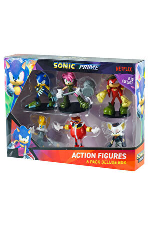 Sonic Prime Lisanslı 6'li Aksiyon Karakter Figür Seti
