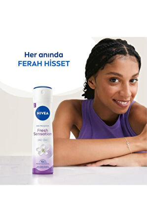 Fresh Sensation Kadın Sprey Deodorant 150 Ml,72 Saat Anti-perspirant Koruma,uzun Süren Ferahlı