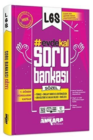 Ankara 8. Sınıf Lgs 1. Dönem Evde Kal Sözel Soru Bankası