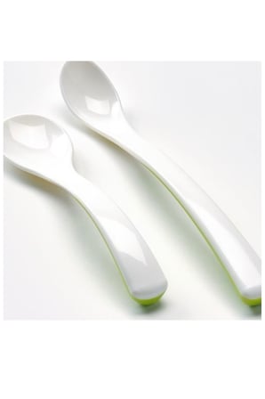 IKEA Börja mama kaşığı beyaz-yeşil 2 adet