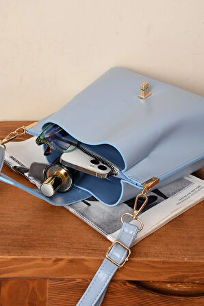 Kadın 3 Bölmeli Elden Tutmalı Omuzdan Asmalı Kaliteli Çanta