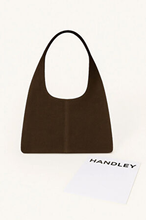 Luxe Süet Kadın Omuz Çantası – Minimalist Hobo Tasarım