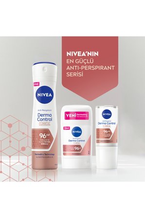 Kadın Sprey Deodorant Derma Control Clinical 150ml, Ter Kokusuna Karşı 96 Saat Üstün Koruma, X2 Adet