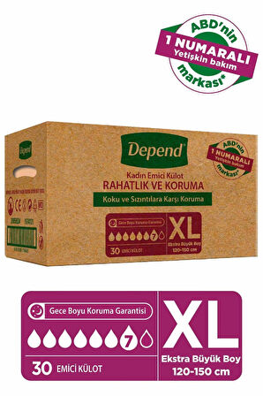 Depend Emici Külot XL Beden 10'lu 3 Paket