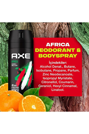 Men Deodorant Africa 150 Ml - 4'lü Avantaj Seti