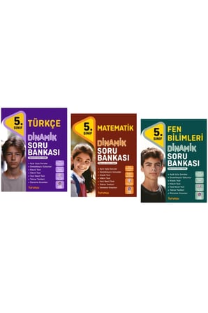 TUDEM YAYINLARI 5.SINIF DİNAMİK TÜRKÇE - MATEMATİK - FEN BİLİMLERİ - SORU BANKASI