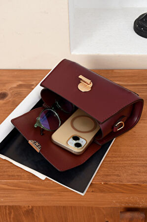 Lüks Tasarımlı Çapraz Askılı El ve Omuz Çantası