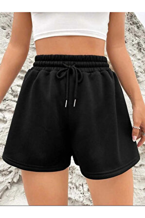 Gri Kadın Penye Şort