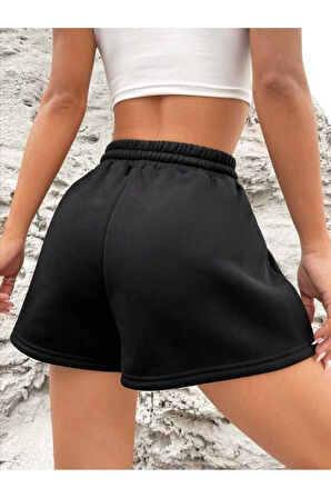 Gri Kadın Penye Şort