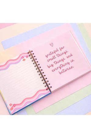 Lizy Spiralli Süresiz Planlayıcı Ajanda - 19x19 cm - Motivasyon ve Sticker Sayfaları Bulut