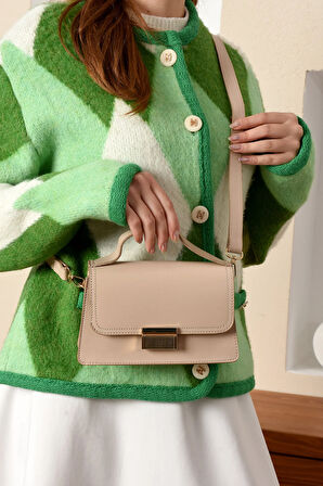 Kadın Mini City Omuz Çantası Kilit Detaylı Çanta