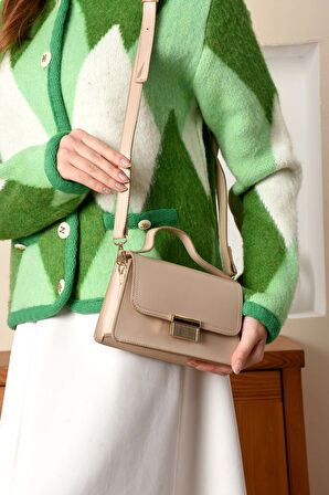 Kadın Mini City Omuz Çantası Kilit Detaylı Çanta