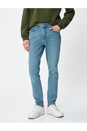 Erkek Açık İndigo Jeans