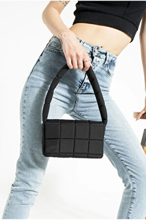 Su Geçirmez Puf Kumaş Çanta Ve Kadın El Ve Omuz Çantası Miny City 2 Li Paket