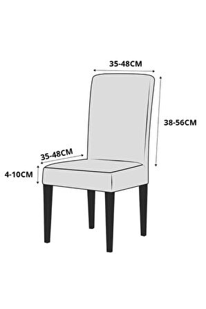 1 Adet Bürümcük Lastikli Esnek Yıkanabilir Sandalye Kılıfı,45x45x60 ölçüde Sandalye Kılıfı