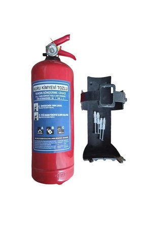2 kg Kuru Kimyevi Tozlu Yangın Söndürme Tüpü 4 Yıl Garantili (Askı Aparatlı) Oto Muayene