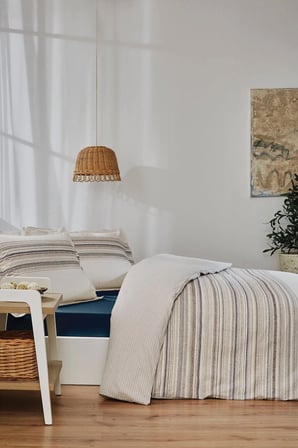 Coser Tek Kişilik Çarşafı Lastikli Nevresim Takımı-%100 Pamuklu