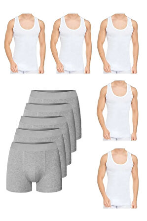 Pi Giyim 10 Parça Atlet Ve Boxer Takımı 5 Boxer 5 Atlet