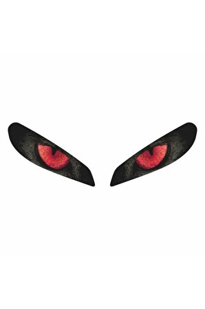 250 Sr 2020 - 2024 Uyumlu Far Sticker Kırmızı