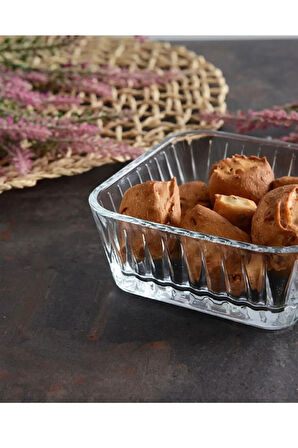 paşabahçe frezya 4lü kare kase çerezlik sosluk