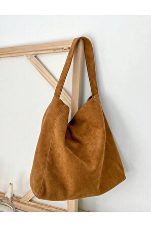 Büyük Kapasiteli Gündelik Tote Çanta Kadınlar Günlük Kullanım Ve İşe Gidiş İçin Trendy Süet Çanta