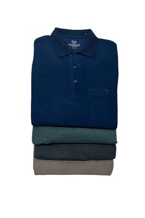 PAMUKLU TÜYLENME YAPMAYAN ,POLO YAKALI,CEPLİ, BABA KAZAĞI.İNDİGO MAVİ 5XL-6XL