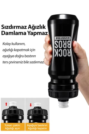 PP5 Plastik Sporcu Bisiklet Matarası Siyah