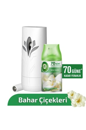 Freshmatik Koku Makinesi Beyaz + Yedek Oda Kokusu 250 ml - Bahar Çiçekleri