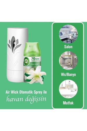 Freshmatik Koku Makinesi Beyaz + Yedek Oda Kokusu 250 ml - Bahar Çiçekleri