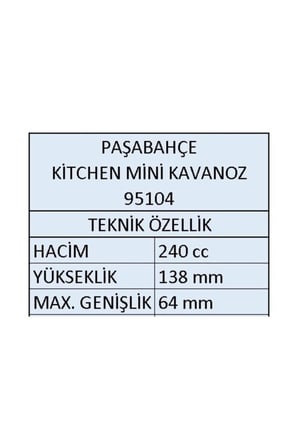 95104 Kitchen Mini Kavanoz 240 Cc