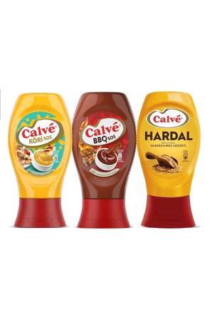 Calve Köri Sos 260 gr Bbq Sos 290 gr Hardal 250 gr