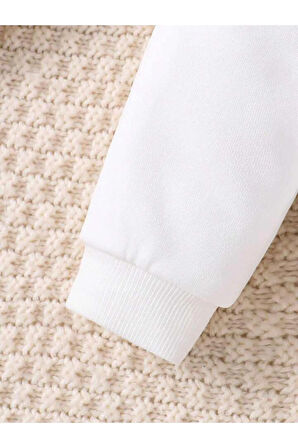 Çocuk Tasarım Kamyon Kepçe Makine Baskılı Kapüşonlu Sweatshirt Pamuklu