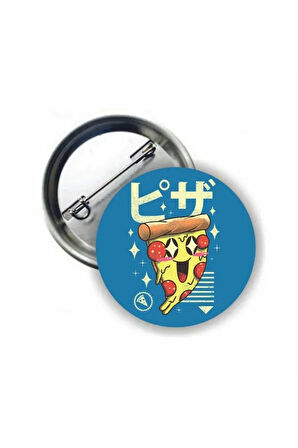Kawaii Pizza Buton Rozet