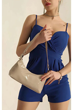 Kadın Vizon Rugan Omuz Çantası