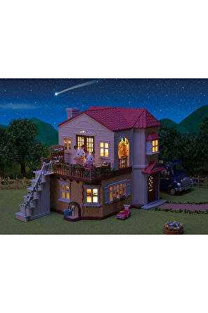 Erfa Grup - Sylvanian Families Kırmızı Çatılı Işıklı Şehir Evi