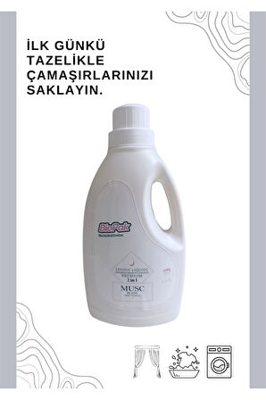 BİOPAK Gül ve Vanilya Parfümlü Çamaşır Deterjanı ve Yumuşatıcı