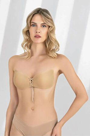 İpli Yapışkanlı Sütyen 3480