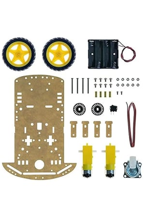 2wd akıllı robot araba şasi kiti diy pleksi tekerlek motor çizgi i̇zleyen engelden kaçma