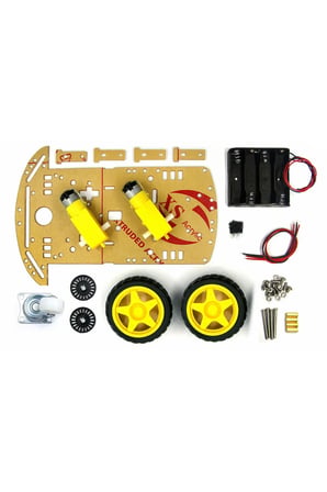 2wd akıllı robot araba şasi kiti diy pleksi tekerlek motor çizgi i̇zleyen engelden kaçma
