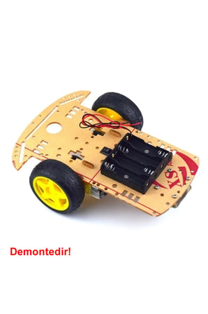 2wd akıllı robot araba şasi kiti diy pleksi tekerlek motor çizgi i̇zleyen engelden kaçma