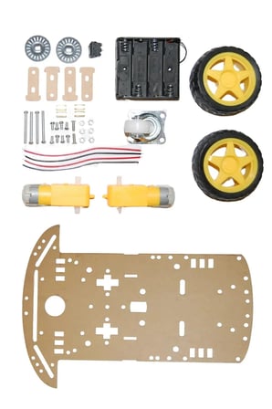 2wd akıllı robot araba şasi kiti diy pleksi tekerlek motor çizgi i̇zleyen engelden kaçma