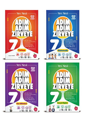 7.sınıf Adım Adım 4'lü T,m,f,s Soru Bankası Seti Hediyeli