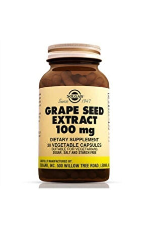 Grape Seed Extract 100 Mg 30 Kapsül