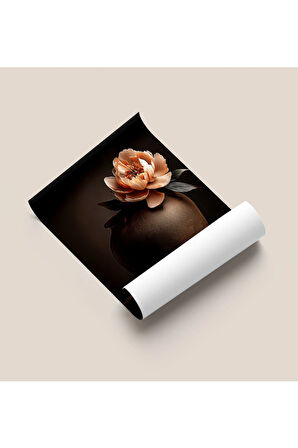 Çerçevesiz Poster, Dijital Baskı, Saksılar ve Şakayık , Çiçekli, Modern , Soyut , Minimalist Poster