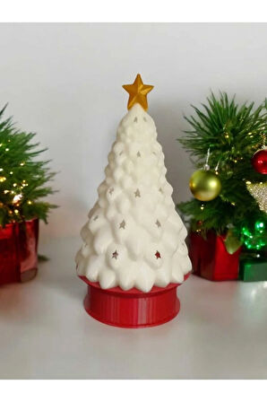 Titreyen Işıklı Renkli Yılbaşı Çam Ağacı Boya Yok Büyük Boy