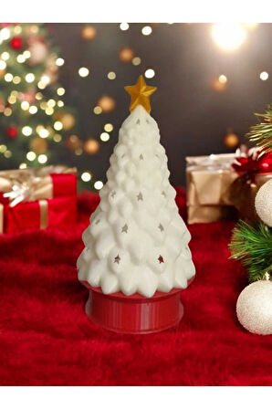 Titreyen Işıklı Renkli Yılbaşı Çam Ağacı Boya Yok Büyük Boy